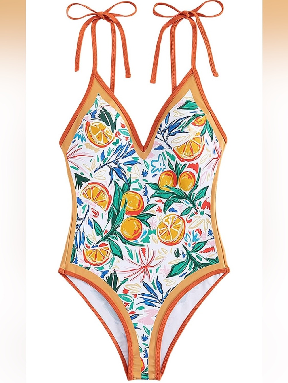 *NEW* Tie Shoulder One Piece Swimsuit, Women's size L